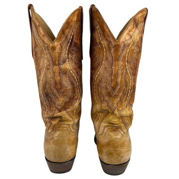 Men’s Old Gringo Tan Leather Western Cowboy Boots Size 8 - Picture 5 of 9